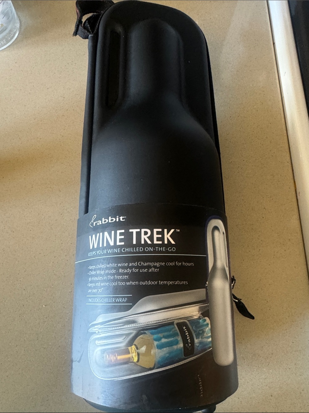 Rabbit Wine Trek Portable Wine Cooler - Black